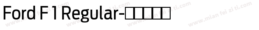 Ford F 1 Regular字体转换